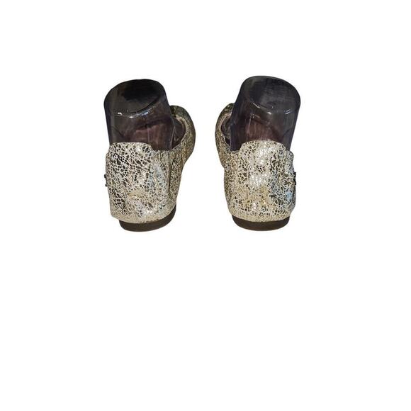 Imus Mcabee Pearlescent Folding Gold Ballet Flats Women's Sz 37 - Picture 3 of 9